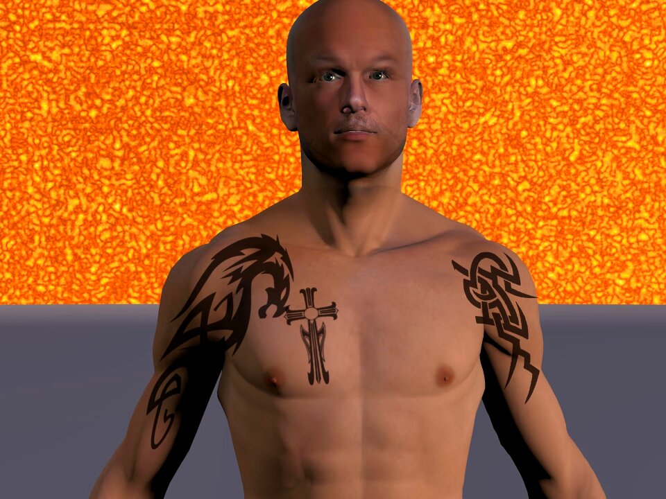 Upper body bald head Free illustrations