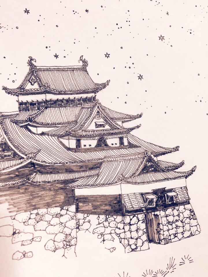 Matsue castle Free illustrations
