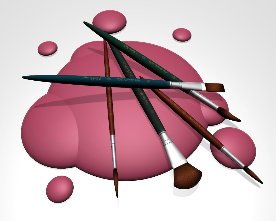 Blot paint paint brush