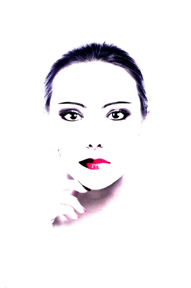 Portrait female lips