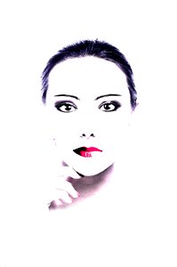 Portrait female lips