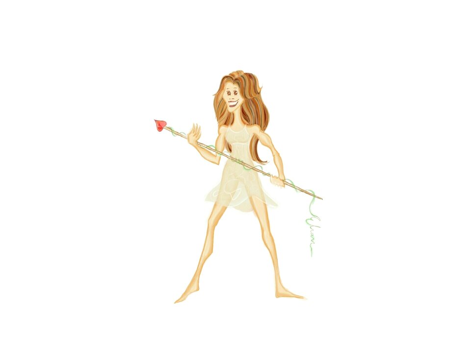 Heart girl power Free illustrations