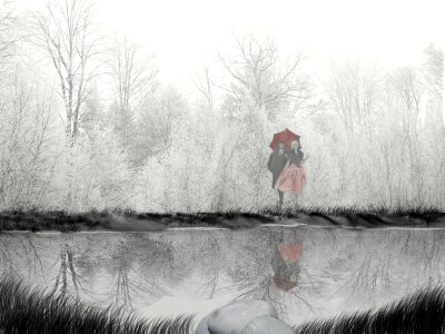 Water man and woman together