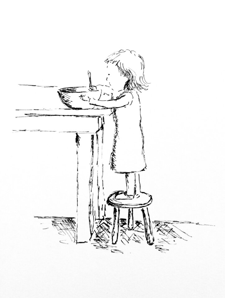 Stirring preschool sweet