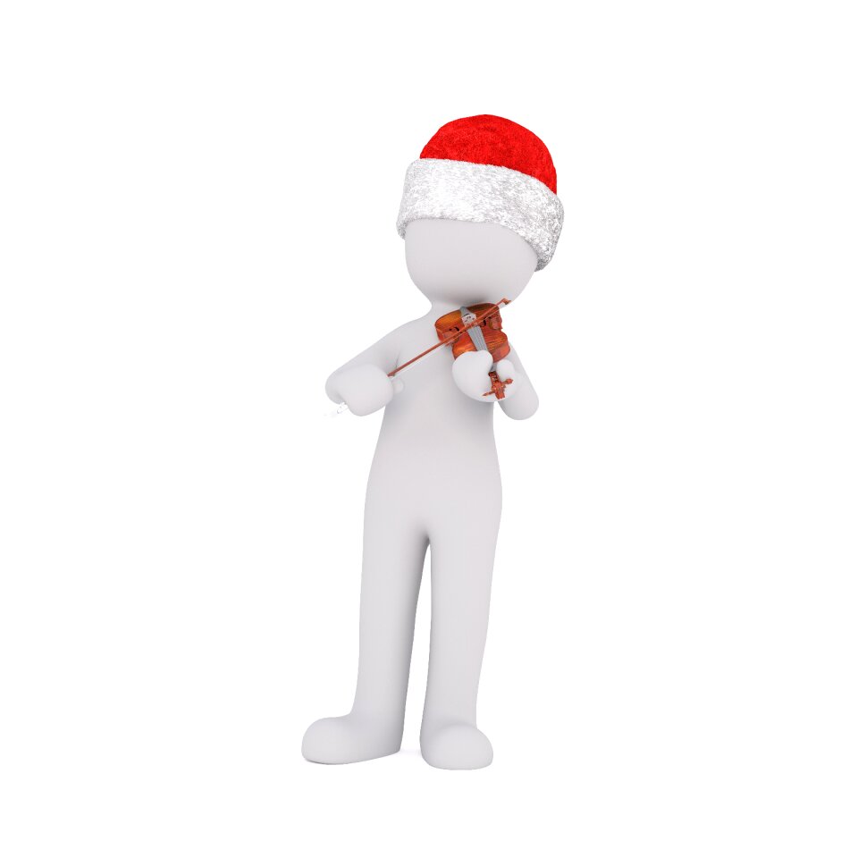 White christmas santa hat