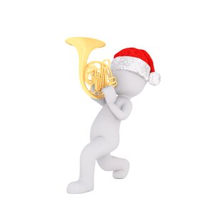 White christmas santa hat