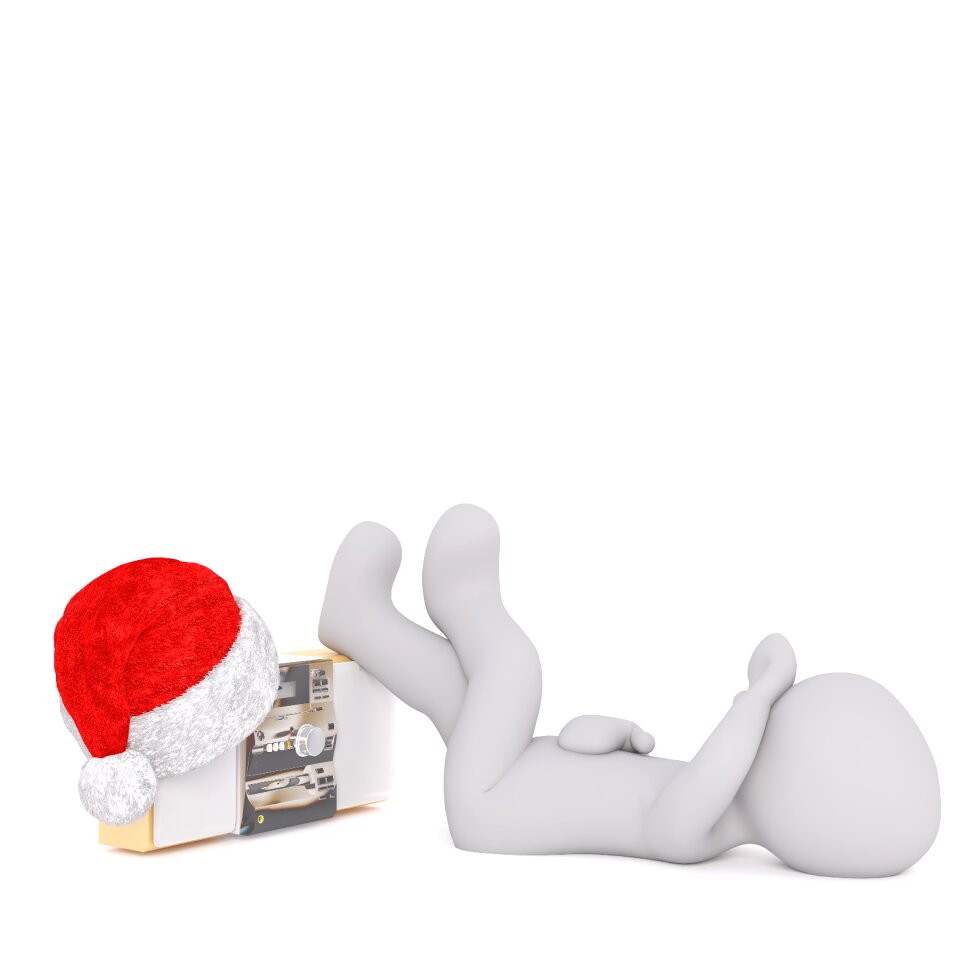 White christmas santa hat