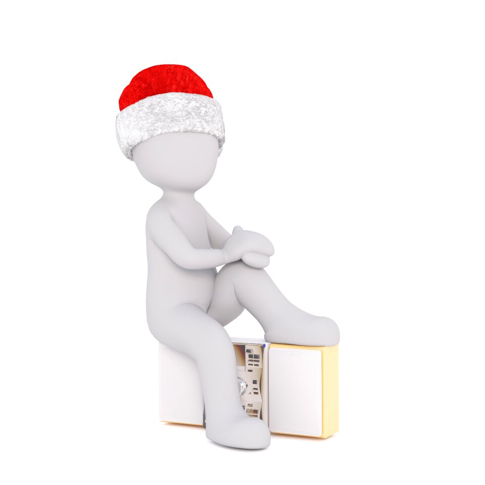 White christmas santa hat