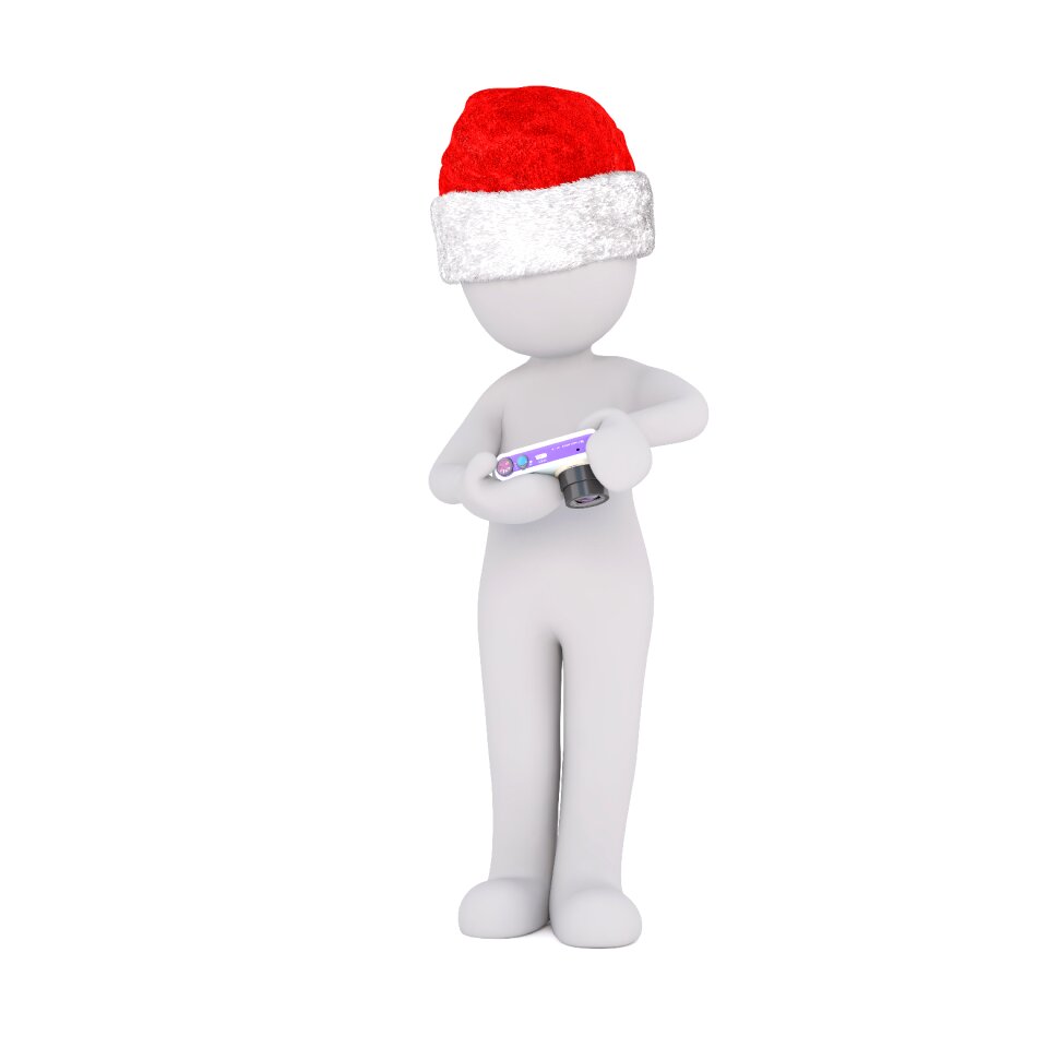 White christmas santa hat