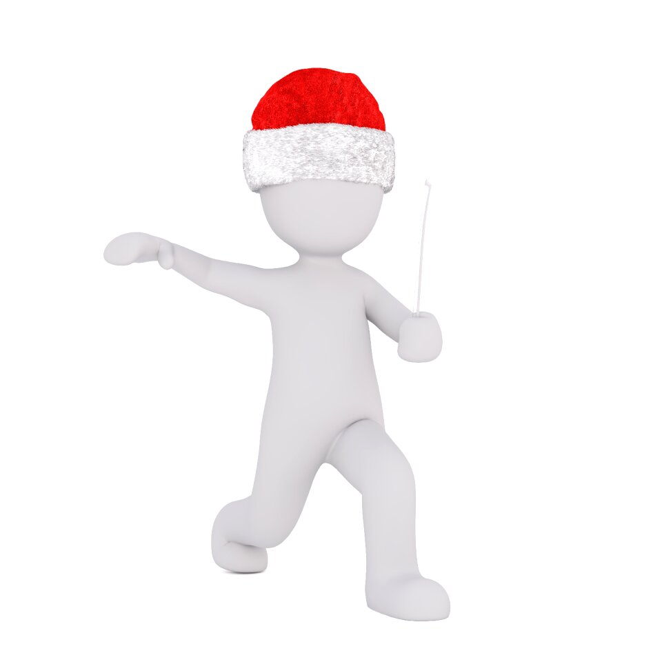 White christmas santa hat
