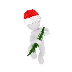 Santa hat 3d model figure