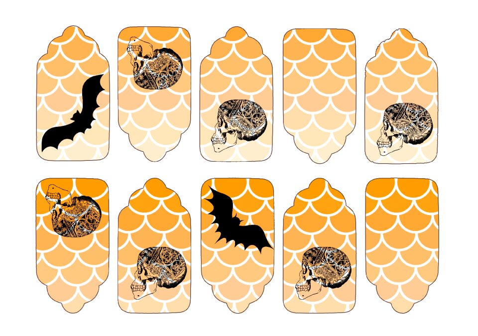 Skull bat scrapbooking