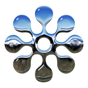 Button sign metallic