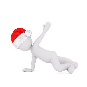 Santa hat 3d model figure