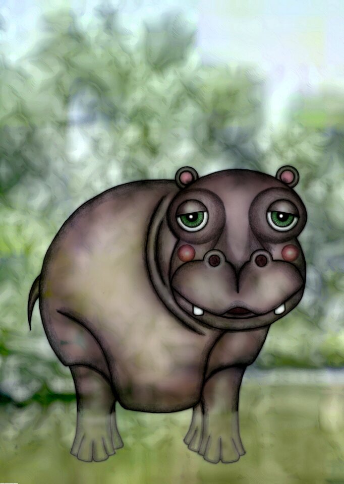 Hippo animal Free illustrations