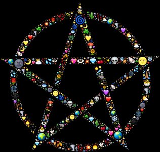 Circle symbol pentagram