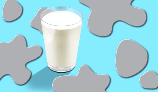The cow glass Free illustrations