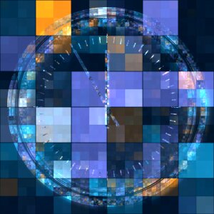 Decoration blue time blue vintage