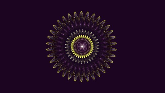 Violet fractal art geometric