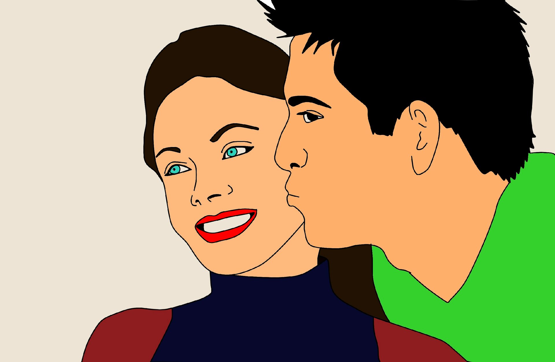 Romantic casal boyfriends - Free digitally-made illustrations on  creazilla.com