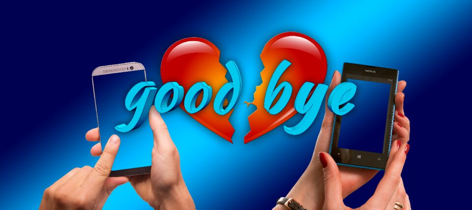 Broken smartphone good bye