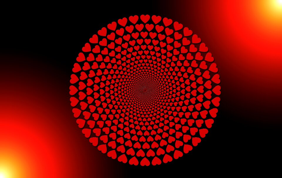 District abstract valentine's day