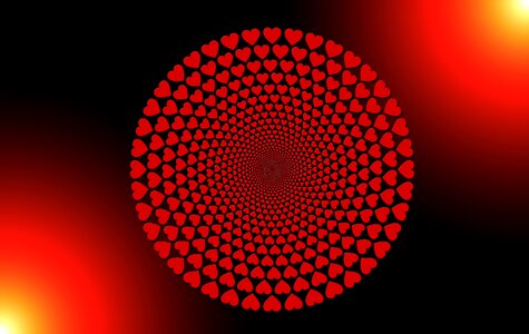 District abstract valentine's day