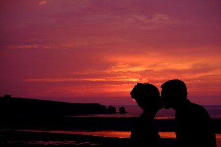 Love beach sunset