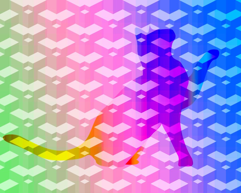 Paw rainbow tessellation