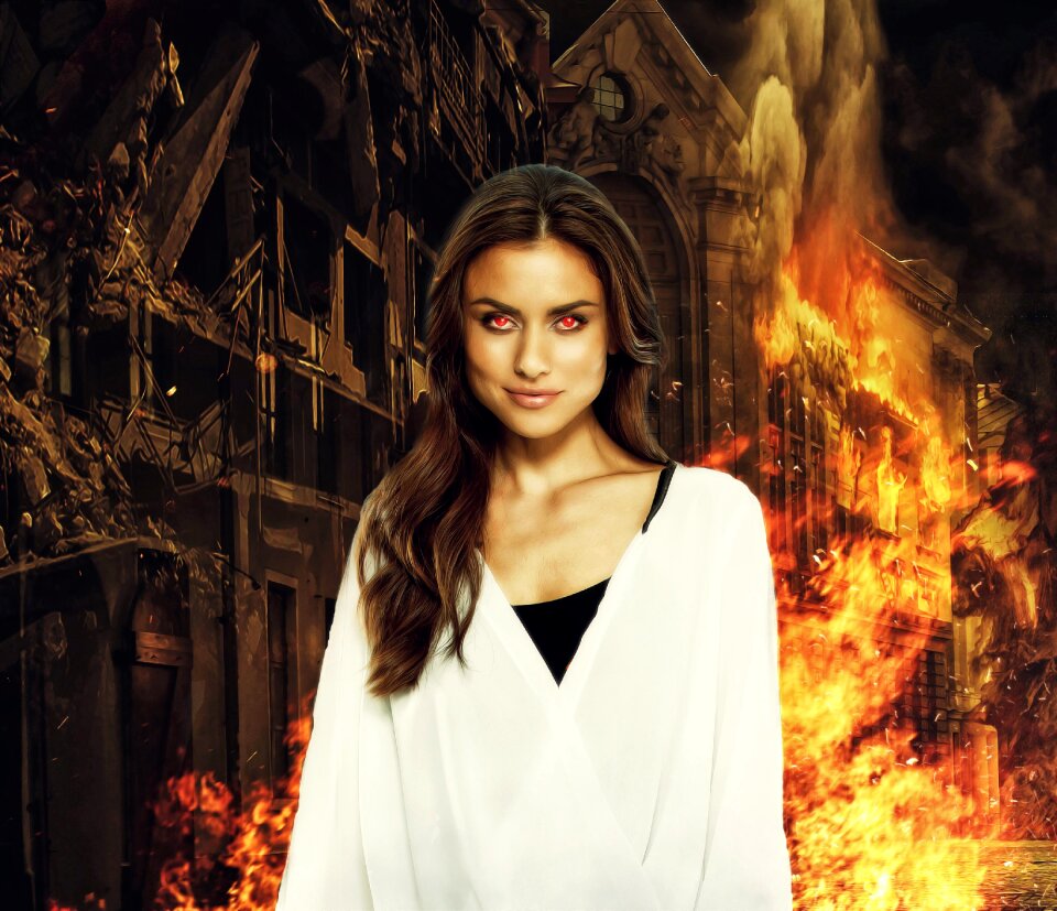 Fantasy fantasy girl fire
