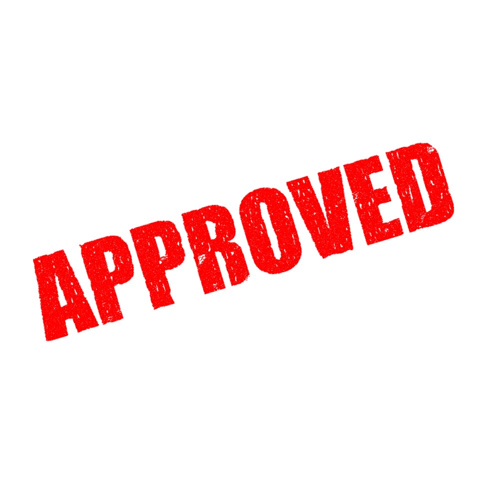 Approval symbol passed