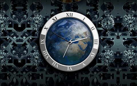 Time of time indicating clock face