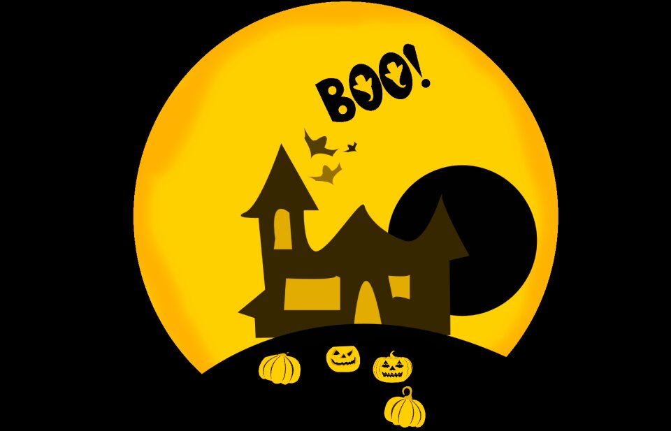 Postcard scary black