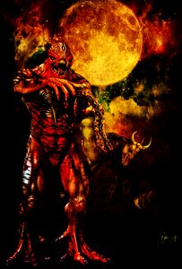Fantasy scary moon