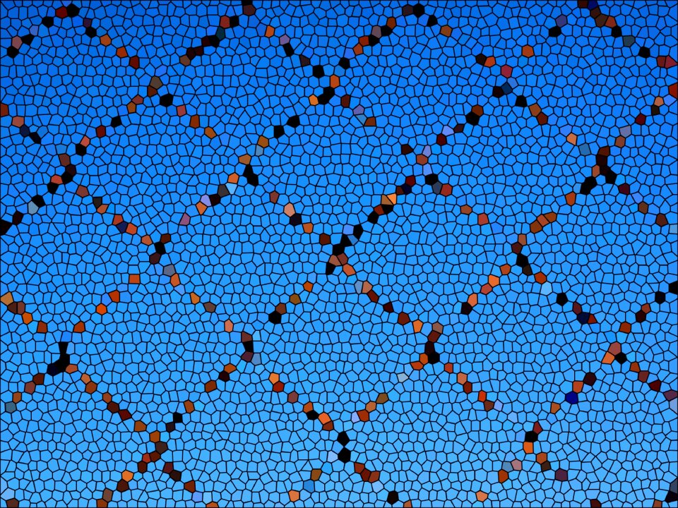 Blue brown black
