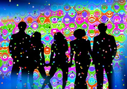Celebration colorful dance