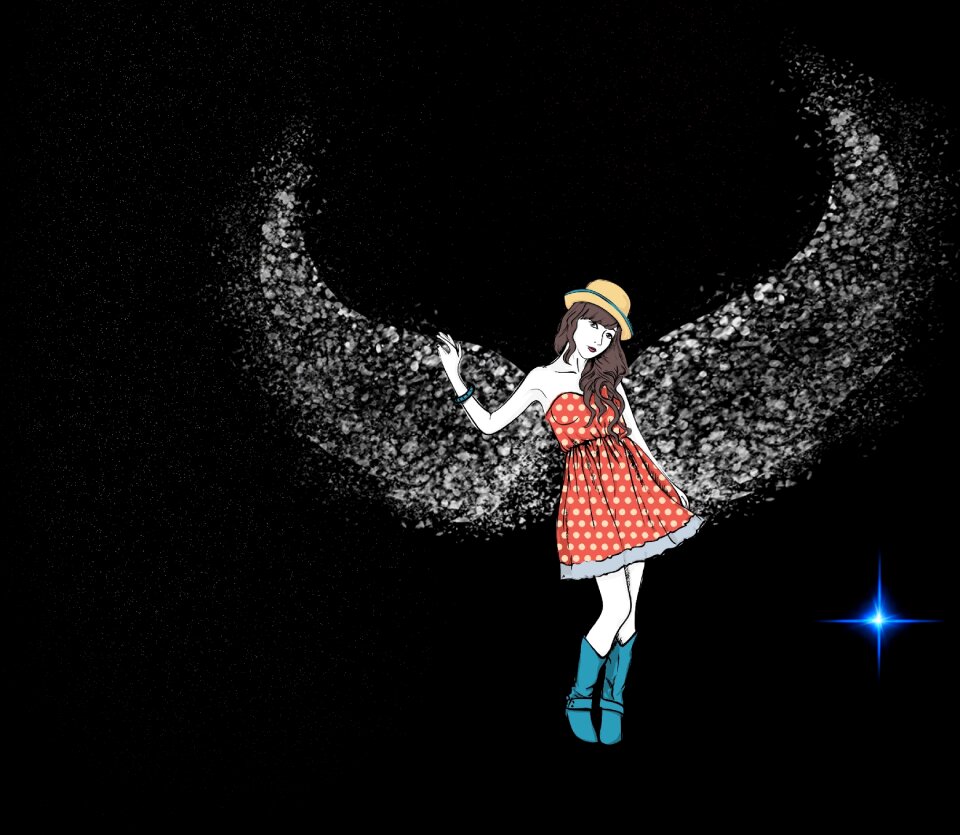 Butterfly young woman woman imagination