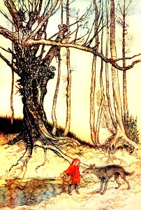 Fantasy book illustration vintage