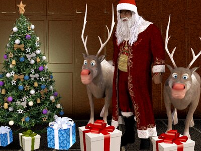 Gifts reindeer christmas