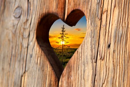 Sunset romantic wooden structure