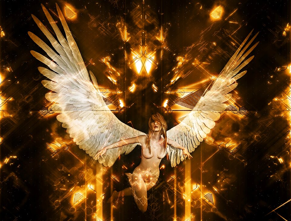 Mystical angelic symbolic
