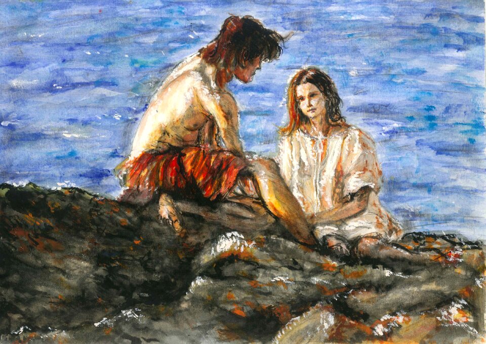 Painting love Free illustrations
