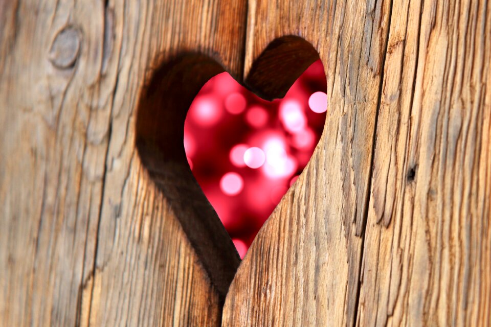 Valentine's day romantic wooden structure