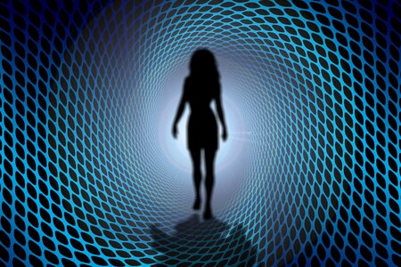 Perspective time travelers person