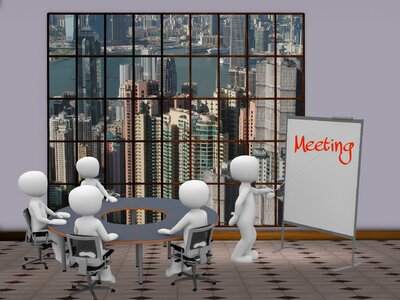 Group team meeting business