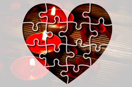 Emotion joining together puzzle piece