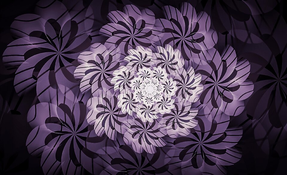 Lavender purple fractal art