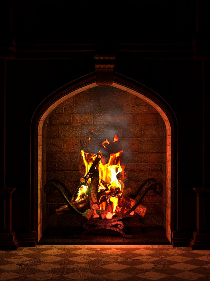 Heat background firewood