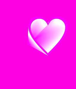 Extrude pink heart Free illustrations