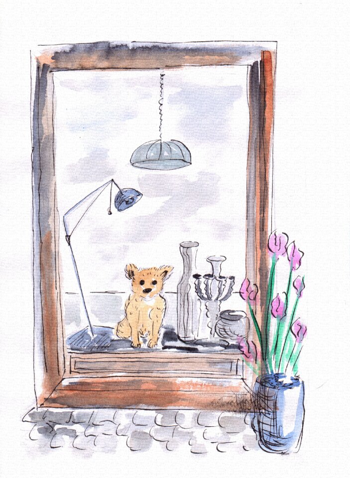 Hybrid attention watercolour